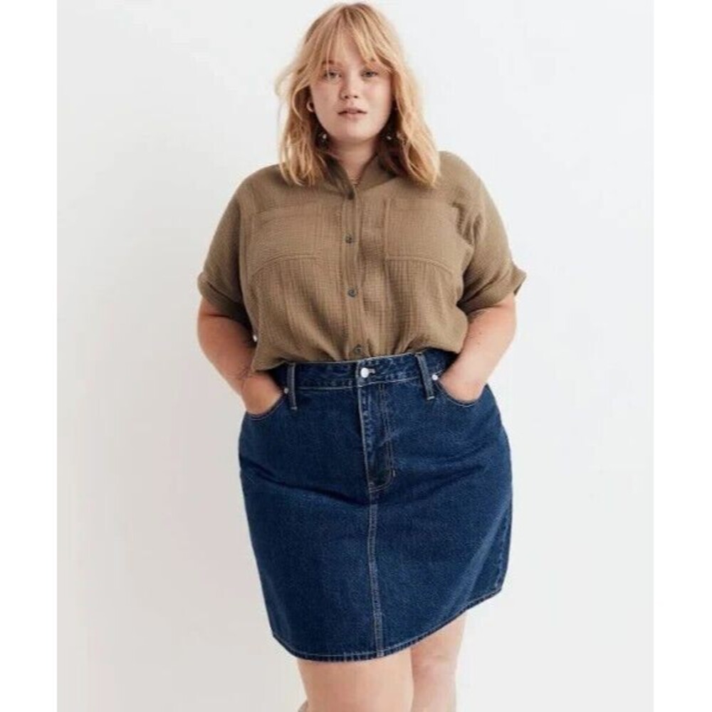 Madewell Women's Denim Skirts SUNBERRY - Sunberry Wash High-Mini Skirt